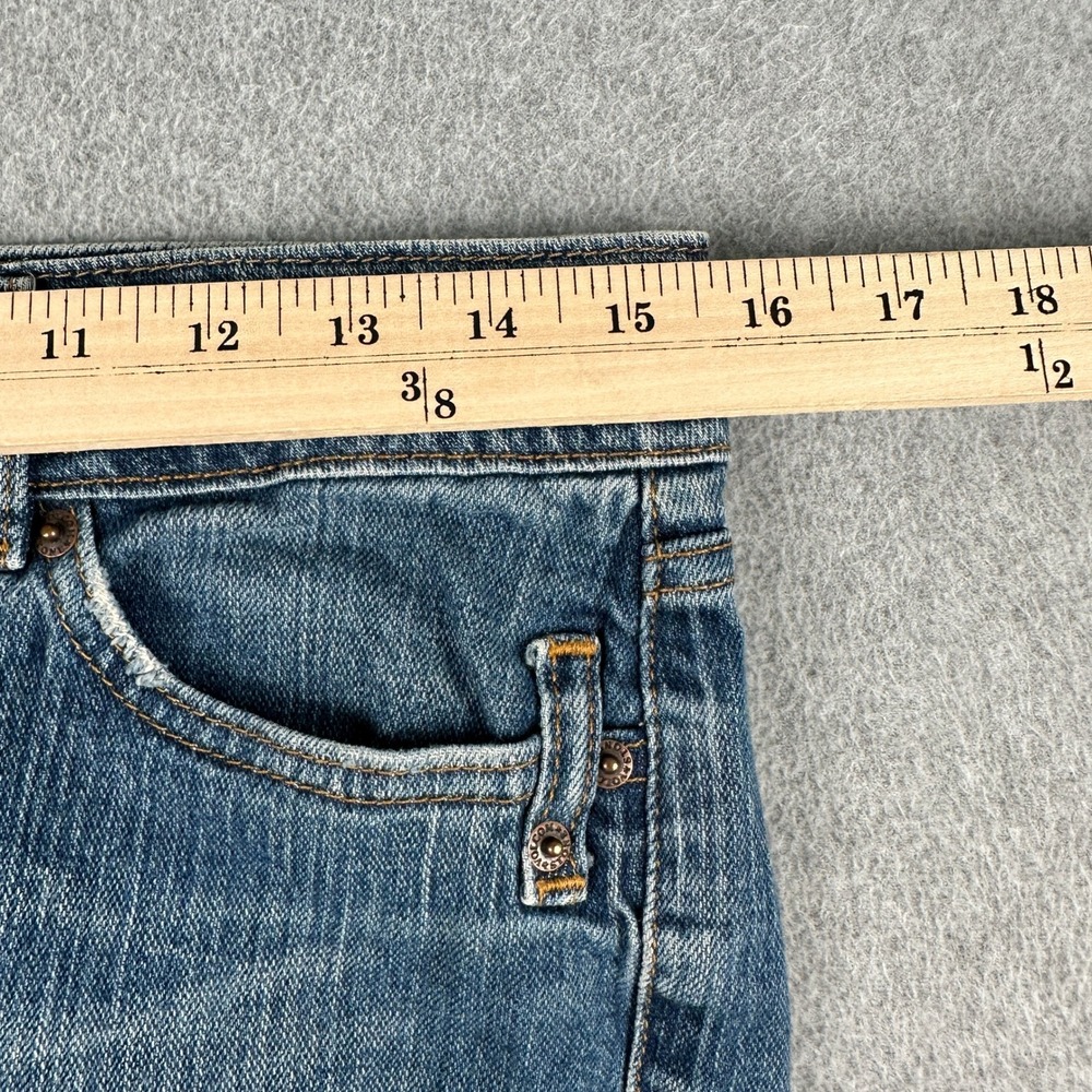 Volcom Jeans Womens 9 Blue Denim Flare Low Rise Y2K Skate Boardwear - Picture 8 of 15